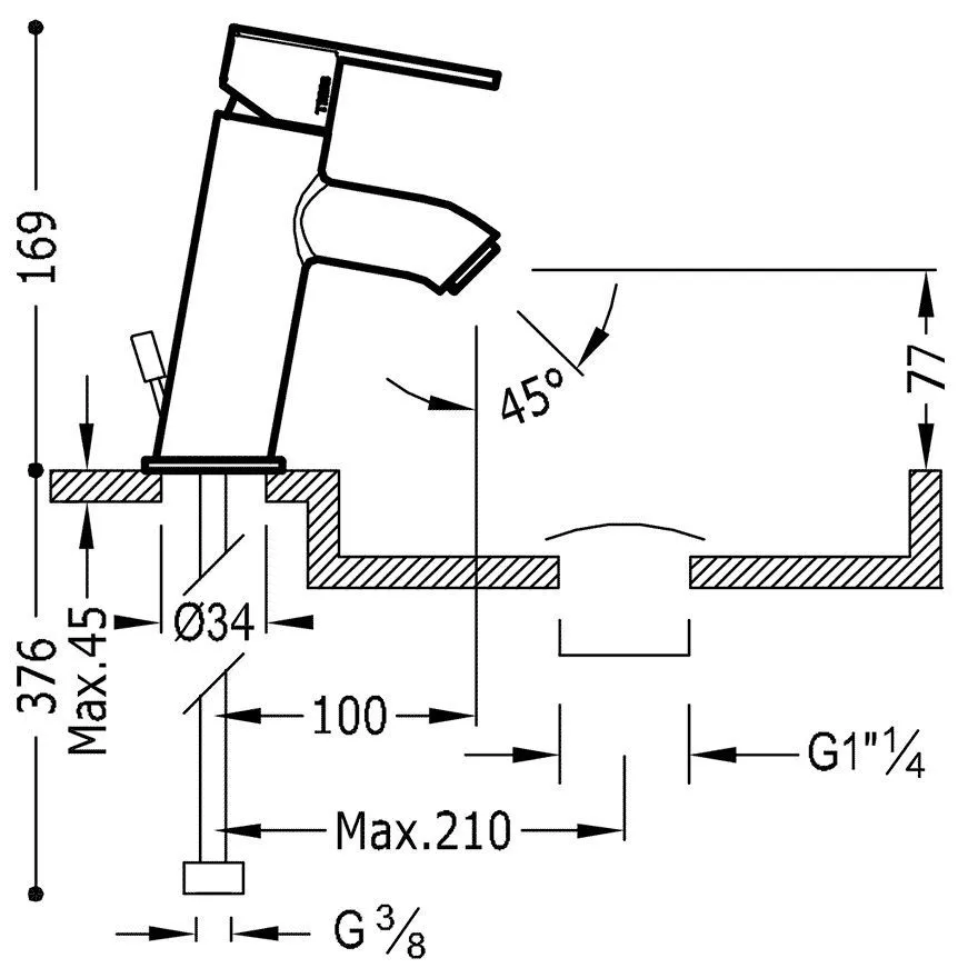 Смесители для раковины Tres Lex 186903