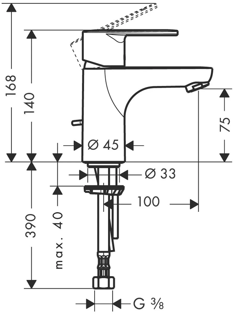 Смеситель для умывальника Hansgrohe Talis E 31612000