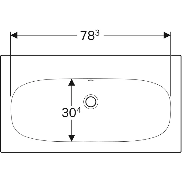 Раковина встраиваемая в столешницу Geberit Acanto 500.643.01.2