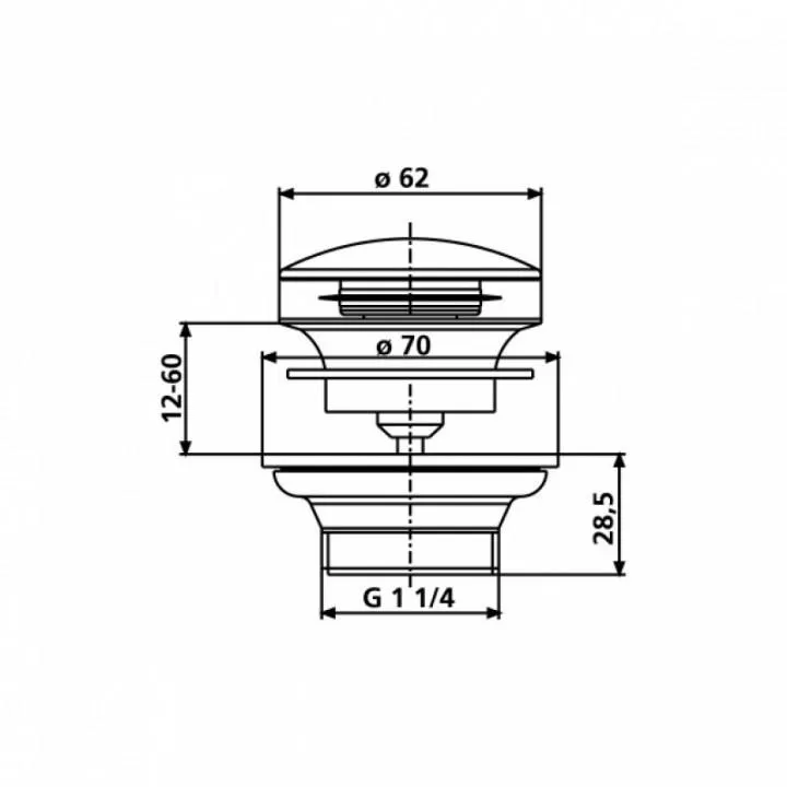 Sanit вентиль Push-Push 30.007.00.0000