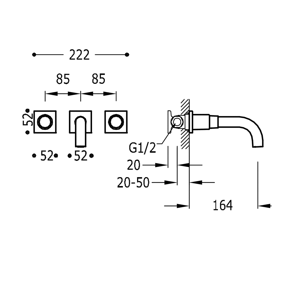 Змішувачі для раковини Tres Project 21115101OM