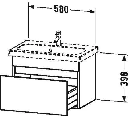 Тумба DuraStyle Duravit 580 x 368 мм (без раковины) DS637903030