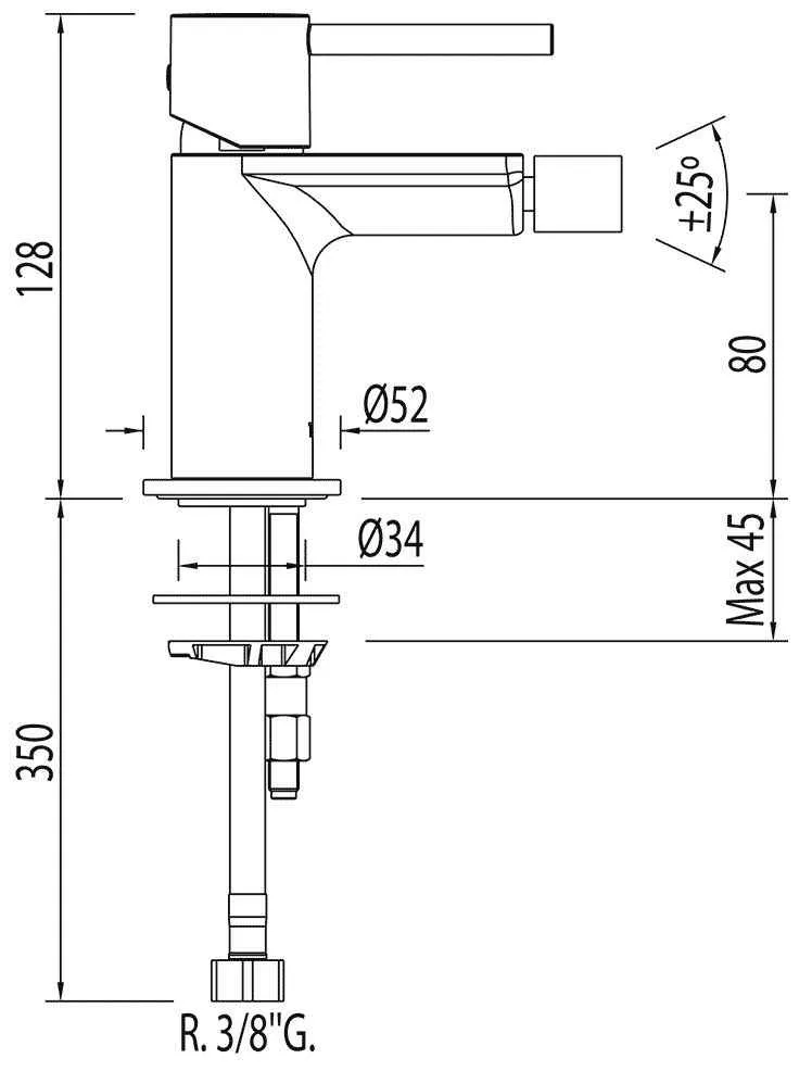 Змішувач для біде Tres Max 06222001