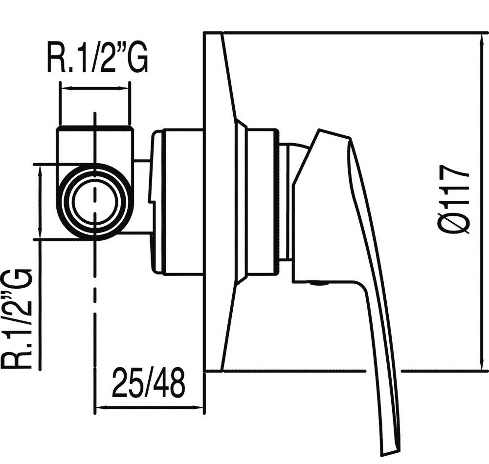 Смеситель для душа Eco - Tres