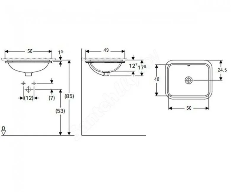 Умывальник Geberit Variform 500.765.01.2