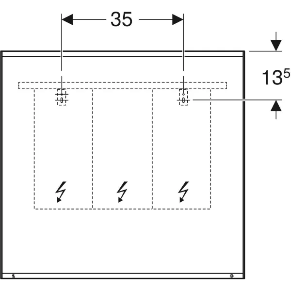 Зеркало с подсветкой Geberit Option Basic 501.072.00.1