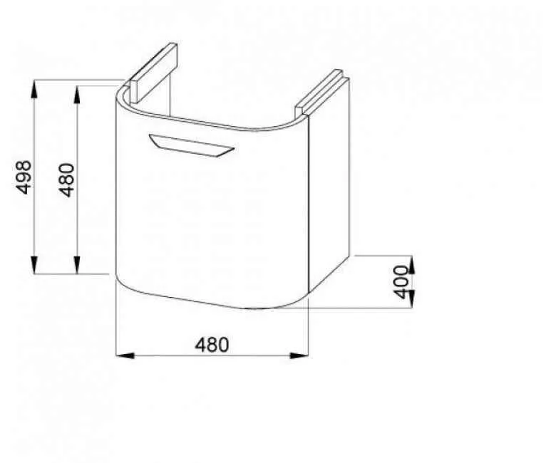 Тумба під умивальник  Olymp Deep Jika H4541334343411