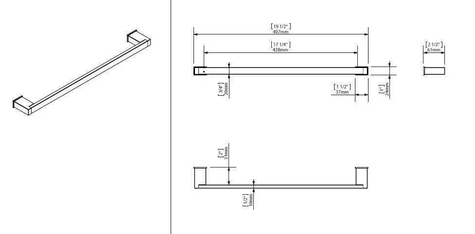Тримач рушника Creabath Kubo 192502