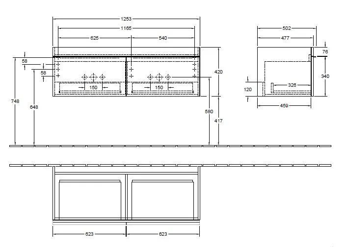 Тумба для умывальника Venticello Villeroy and Boch A93901VG