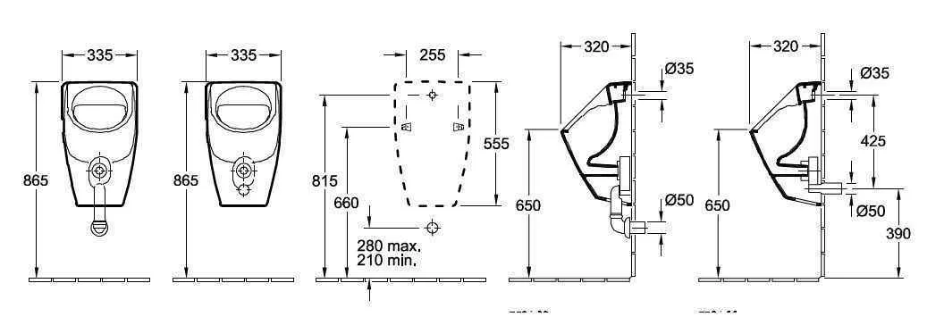 Пісуар Villeroy and Boch O. Novo 75240001
