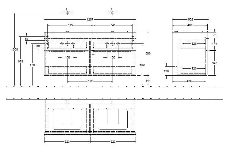 Тумба для умывальника Venticello Villeroy and Boch A94401VG