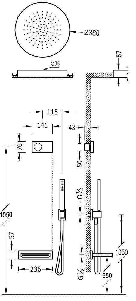 Душова система для ванної Tres Shower Technology 09286320AC