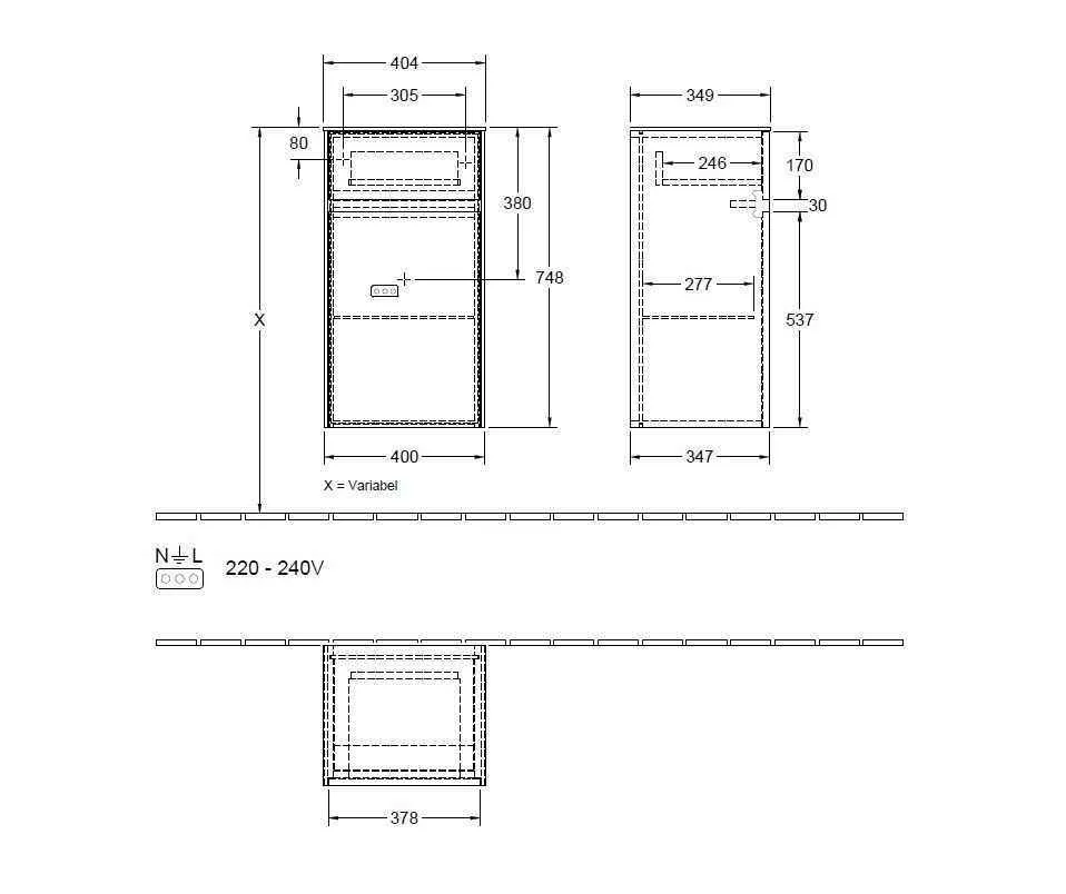 Шкаф для ванної кімнати Collaro Villeroy and Boch C032L1VG
