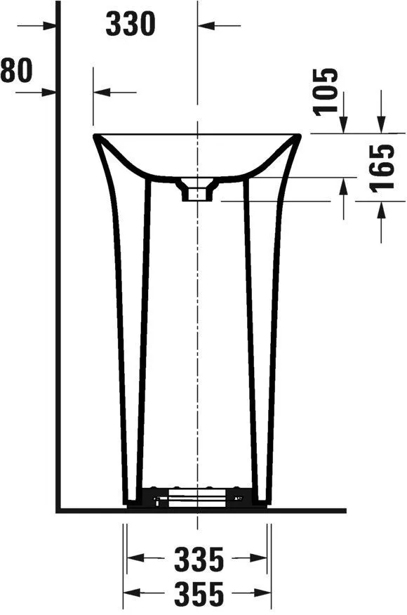 Напольный отдельностоящий умывальник White Tulip Duravit 2703500070