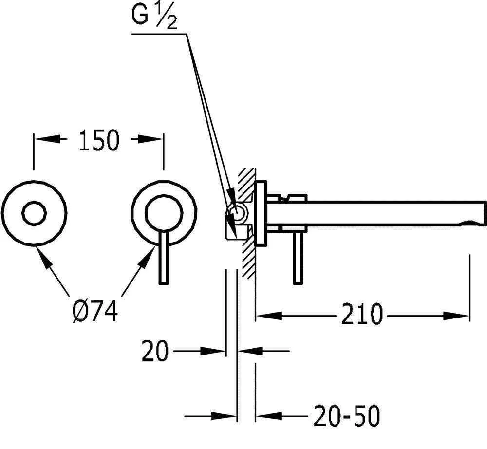 Змішувач для раковини Tres Max 06220071