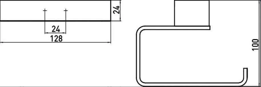 Loft Тримач туалетного паперу без кришки, хром 0500 001 01