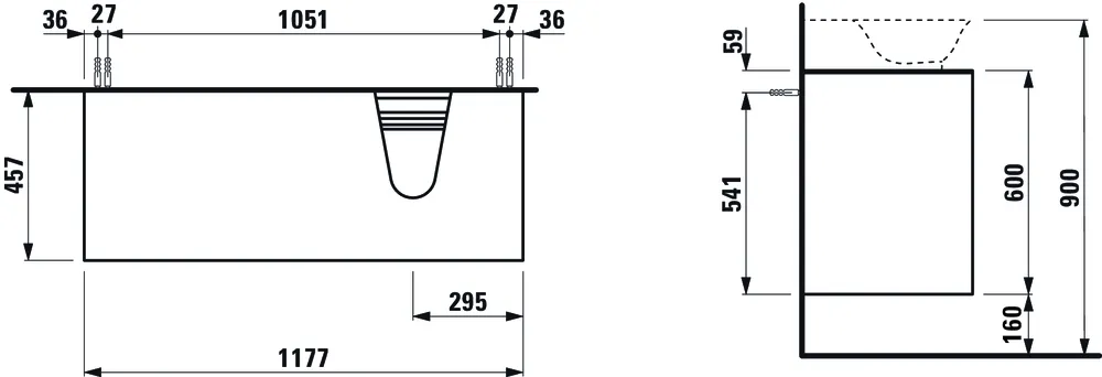 Тумба под умывальник Laufen The New Classic H4060880856311