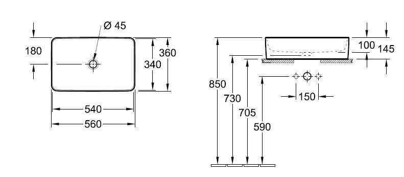 Раковина на стільницю Villeroy and Boch Collaro 4A2056R1