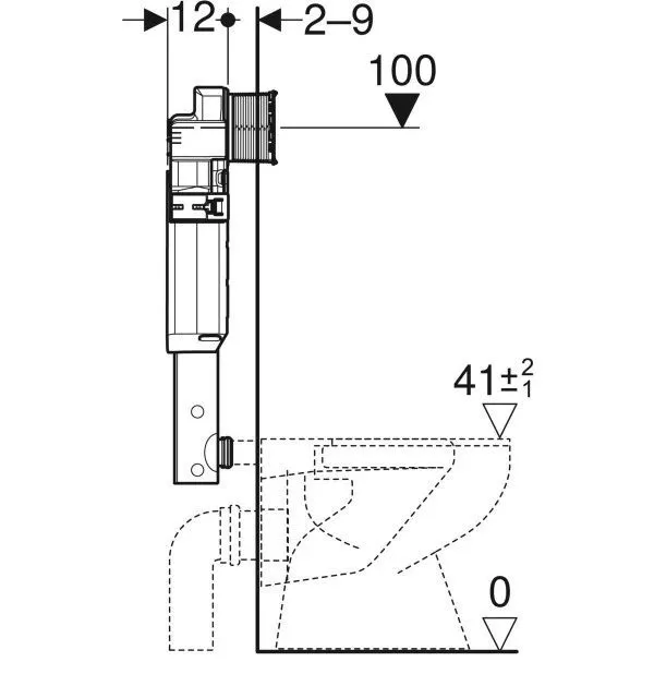 Смывной бачок Geberit Sigma 12 (скрытый монтаж)