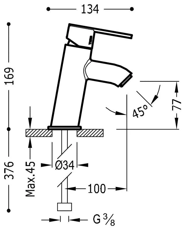 Смесители для раковины Tres Lex 181903