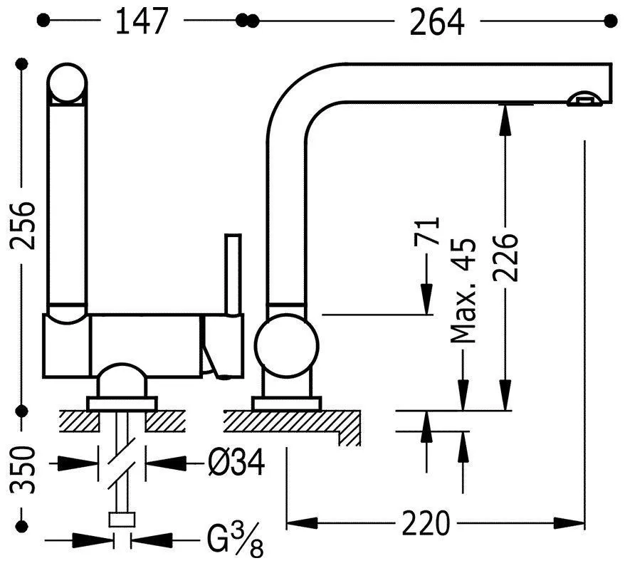 Смесители на кухню Tres 030335NM