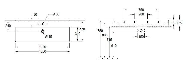 Раковина на столешницу Villeroy and Boch Memento 2.0 4A22CLi4