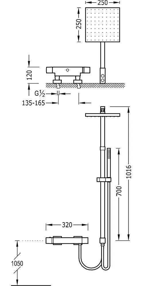 Душевая система Tres 738501
