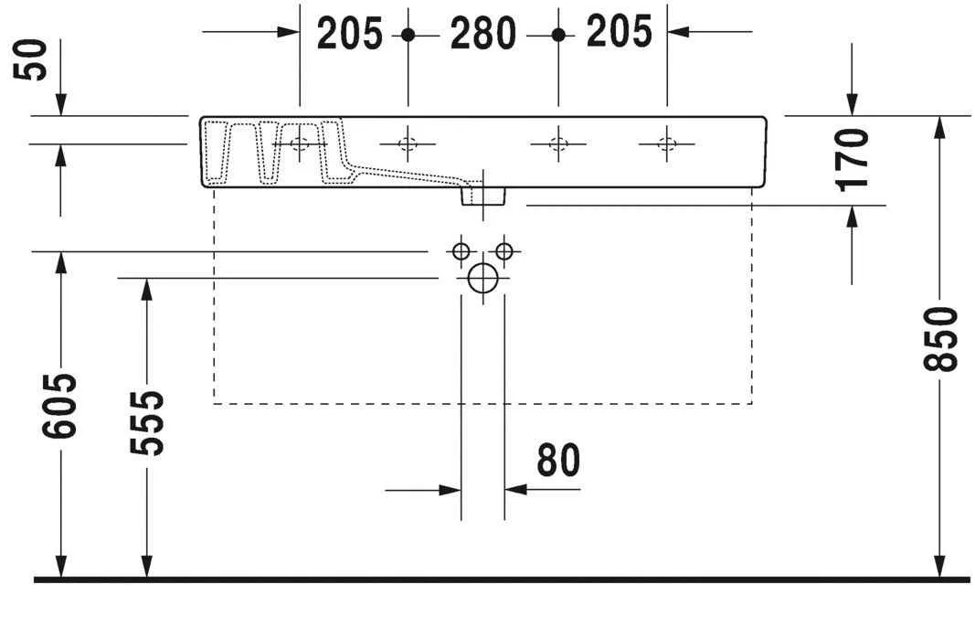 Умивальник Duravit Vero 0329100000