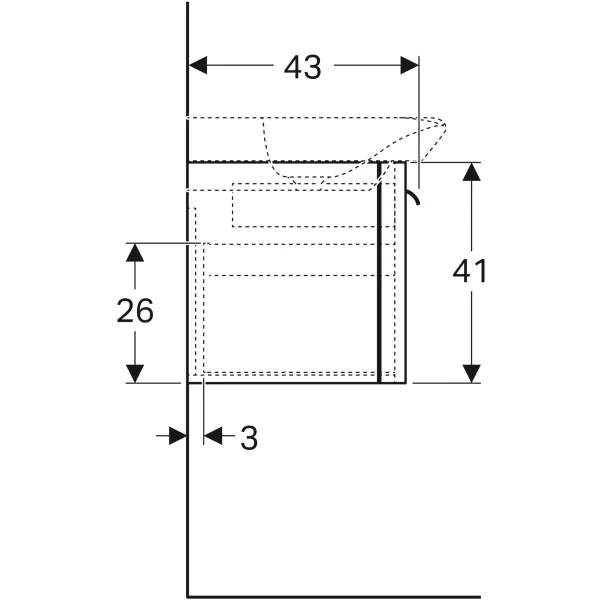 Шкафчик под умывальник Geberit myDay Y824080000