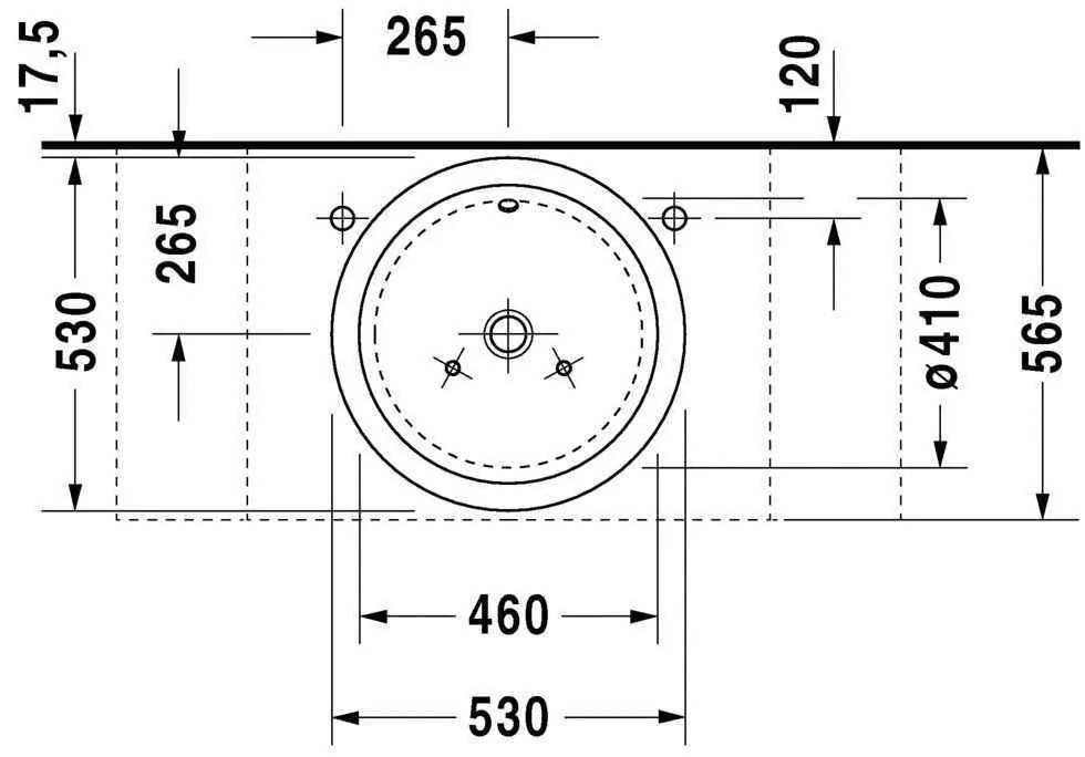 Умывальник на столешницу Duravit Starck 1 0447530000