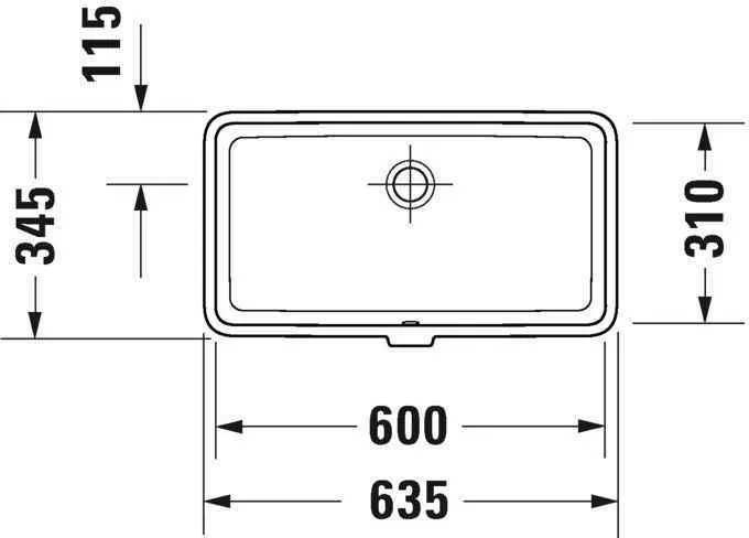 Раковина встраиваемая под столешницу Duravit Vero Air 0384600000