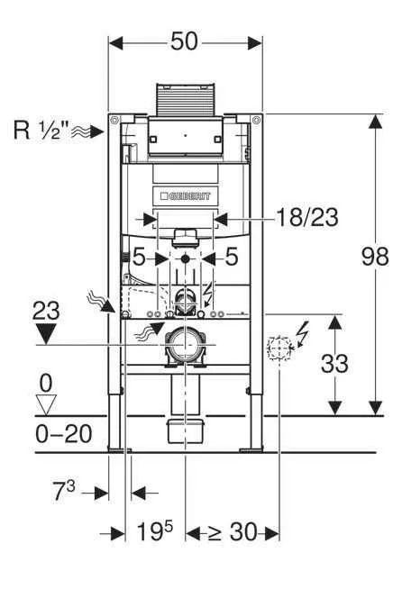 Інсталяція для унітазу Geberit Duofix Omega 111.030.00.1