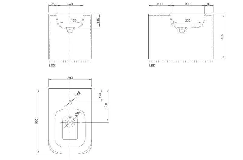 Біде підлогове Knief Shine
