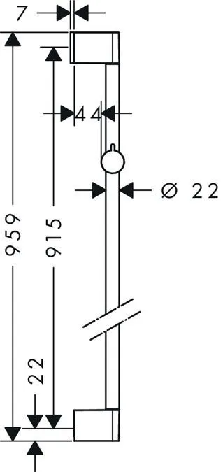 Душевая штанга Croma 90 см Hansgrohe Unica 26506000