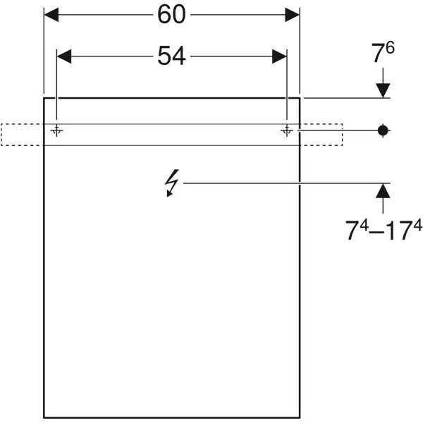 Дзеркало з підсвічуванням Geberit iCon 840760000