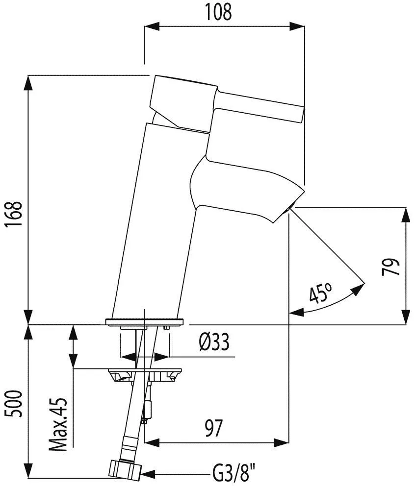 Смеситель для раковины Tres Alplus 20390301