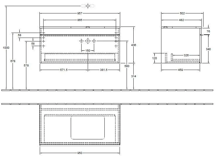 Тумба для умывальника Venticello Villeroy and Boch A94801VG