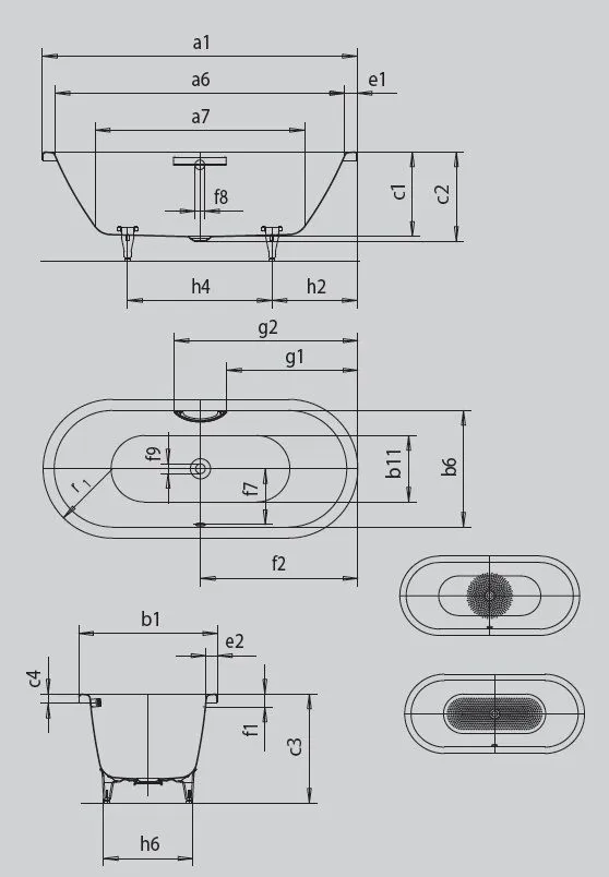 Ванна Centro Duo Oval 2827 0001 0030