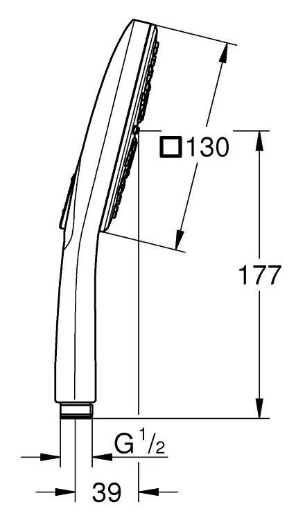 Ручной душ Grohe Rainshower SmartActive 130 Cube 26582AL0