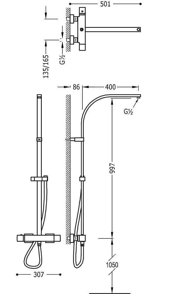 Душевая система Tres 00749501