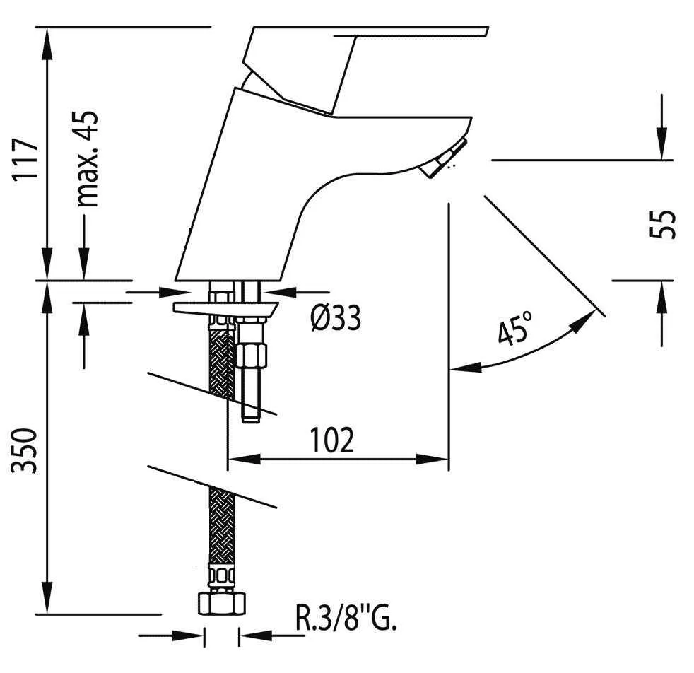 Змішувач для раковини BM - Tres 139102