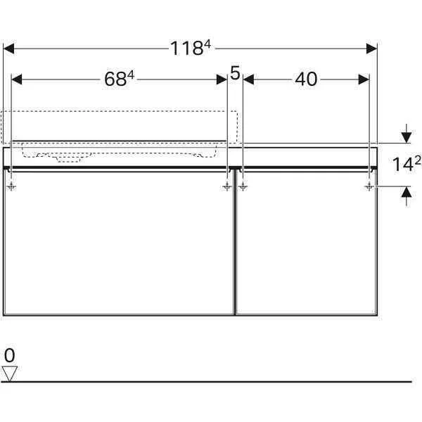 Тумба для умивальника Geberit CITTERIO 500.562.JJ.1