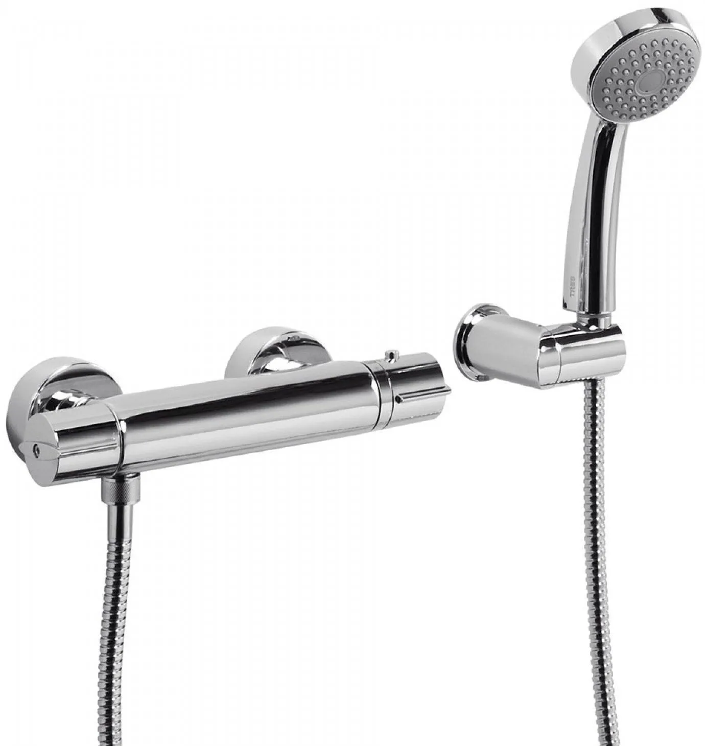 Набор: Смеситель - термостат с душевым набором Tres Flat