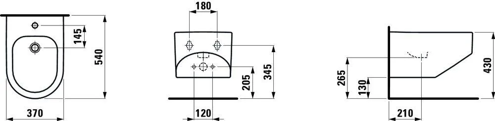 Биде подвесное Laufen  Sonar H8303417573021