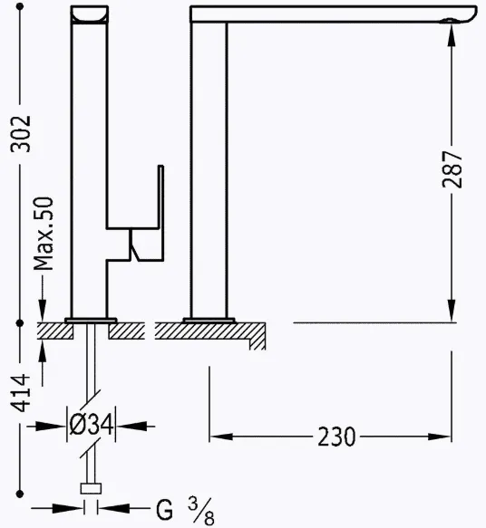 Смесители на раковину Tres Loft 20020503NM