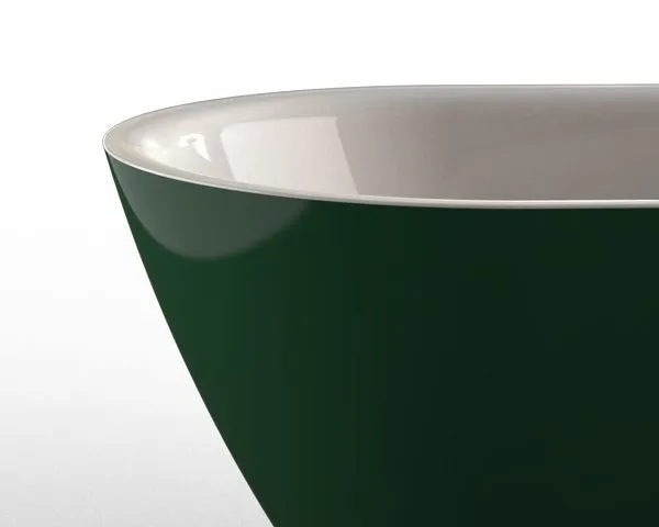 Пристінна ванна Knief Tidy tidy 0100-242 Белый глянцевый / Гоночный зеленый глянцевый