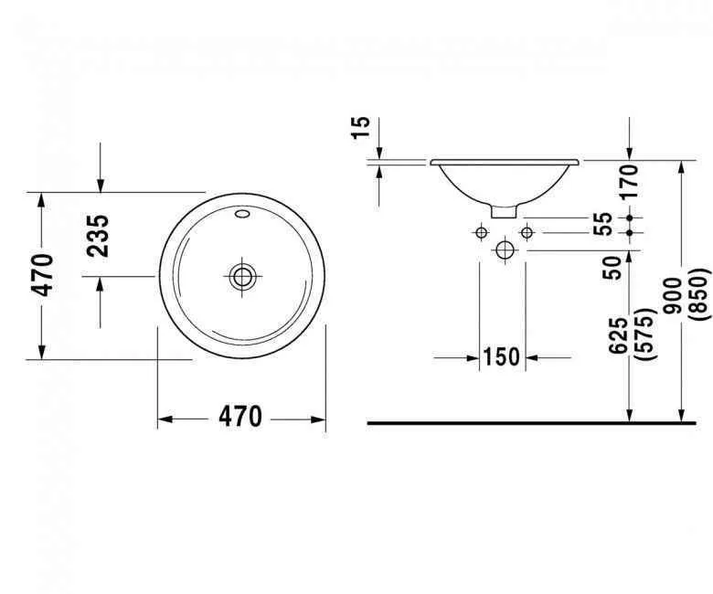 Раковина врізна DURAVIT ARCHITEC 0468470000