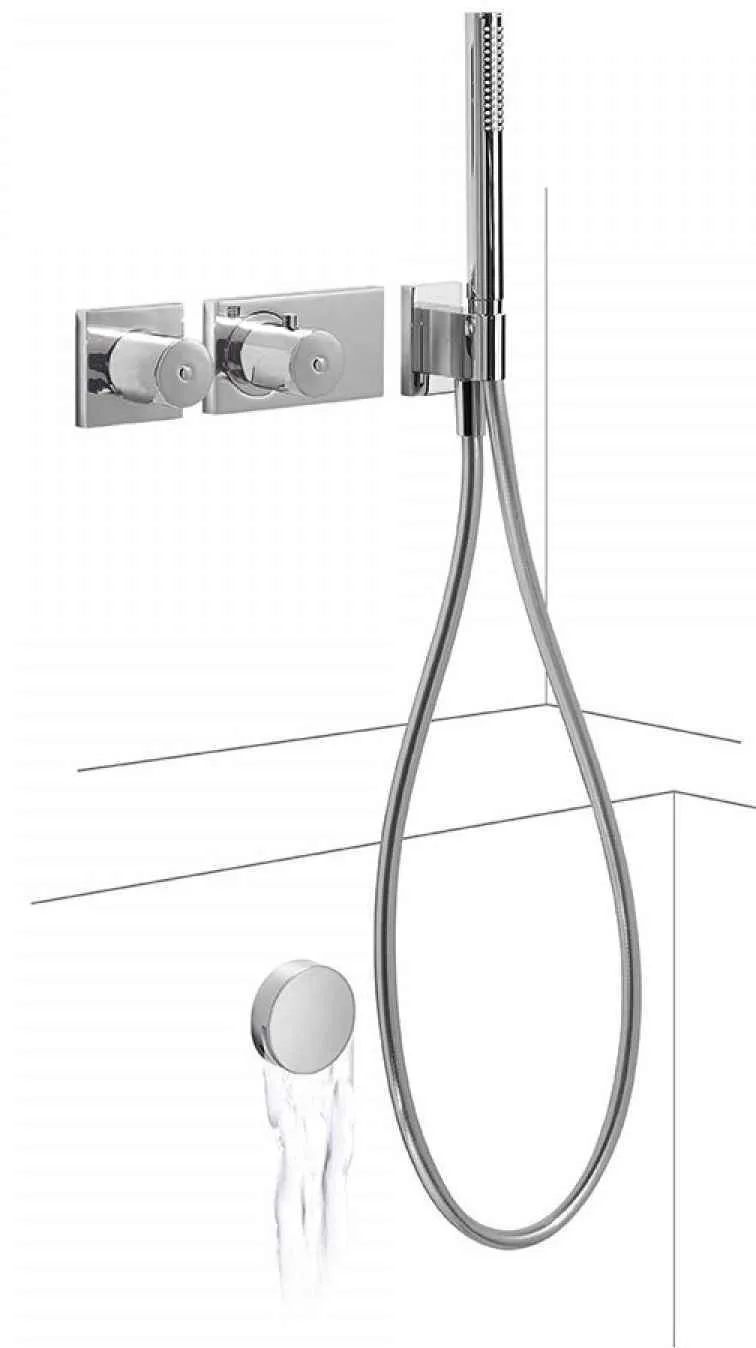 Набор: Термостат, излив и  душевой набор Tres Block System 20735206