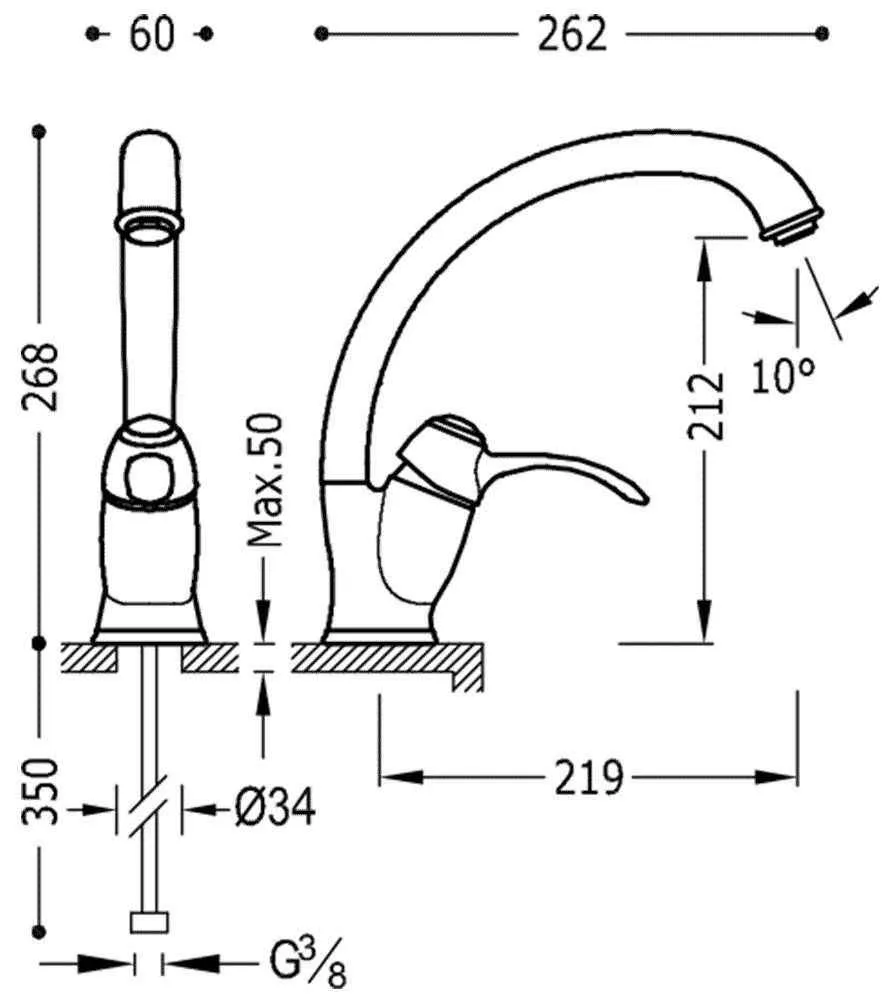 Змішувачі на кухню Tres Clasic 24244101