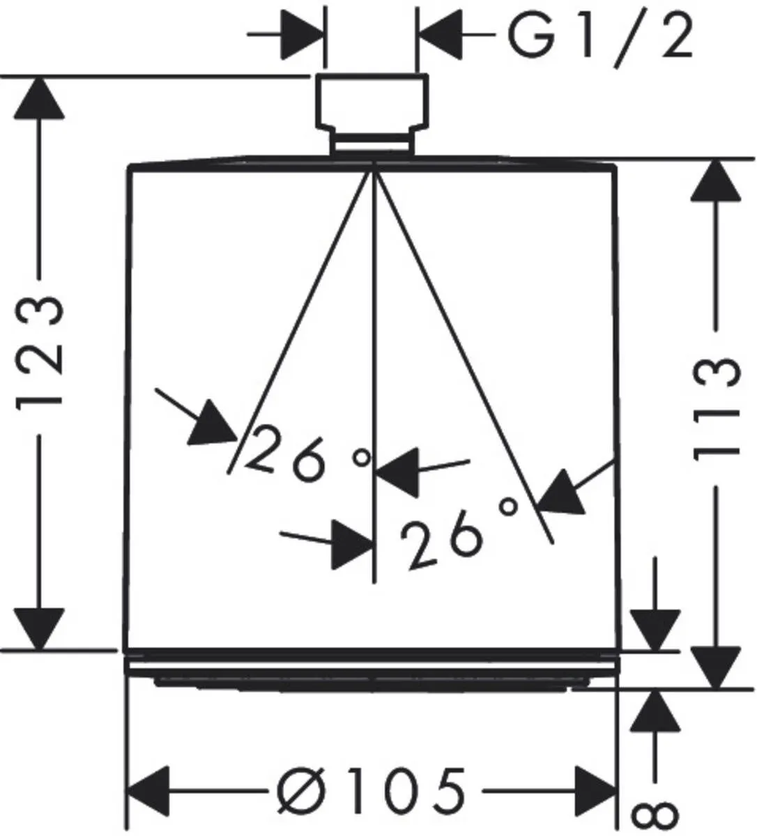 Верхний душ Hansgrohe Pulsify 24132000